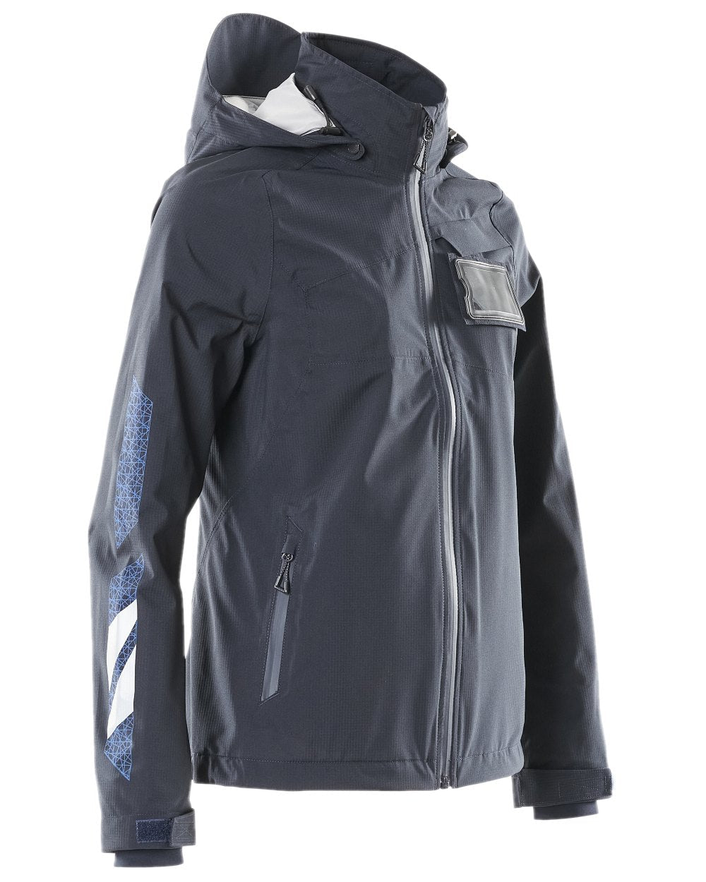 Dark Navy Coloured Mascot Workwear Womens Accelerate Lightweight Outer Shell Jacket on white background 