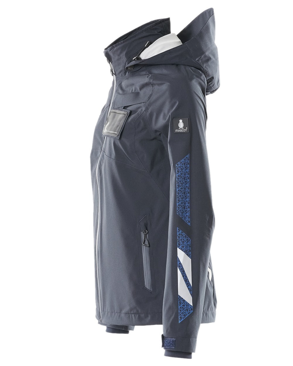 Dark Navy Coloured Mascot Workwear Womens Accelerate Lightweight Outer Shell Jacket on white background 