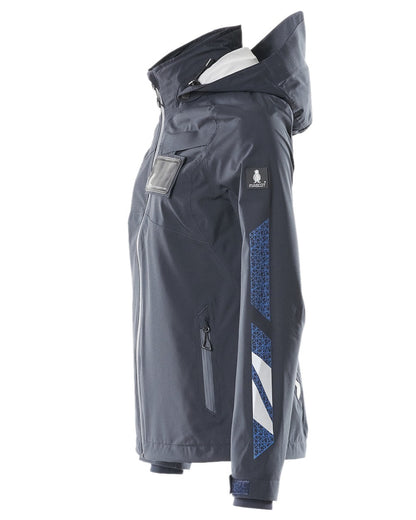 Dark Navy Coloured Mascot Workwear Womens Accelerate Lightweight Outer Shell Jacket on white background 