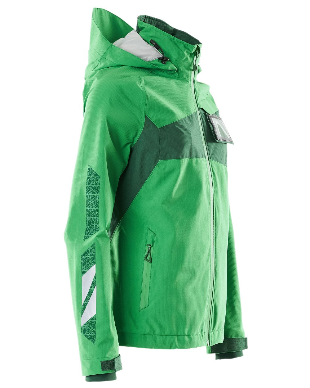Grass Green Coloured Mascot Workwear Womens Accelerate Lightweight Outer Shell Jacket on white background 