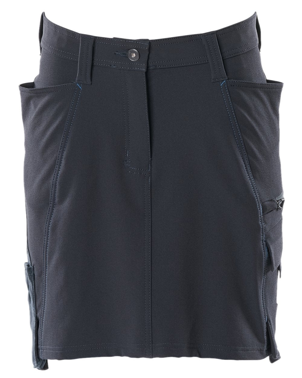 Dark Navy Coloured Mascot Workwear Womens Accelerate Lightweight Skirt on white background 