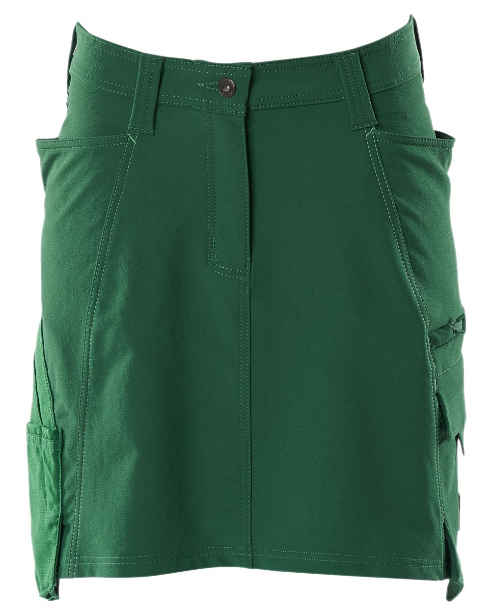 Green Coloured Mascot Workwear Womens Accelerate Lightweight Skirt on white background 