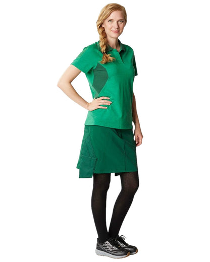 Green Coloured Mascot Workwear Womens Accelerate Lightweight Skirt on white background 