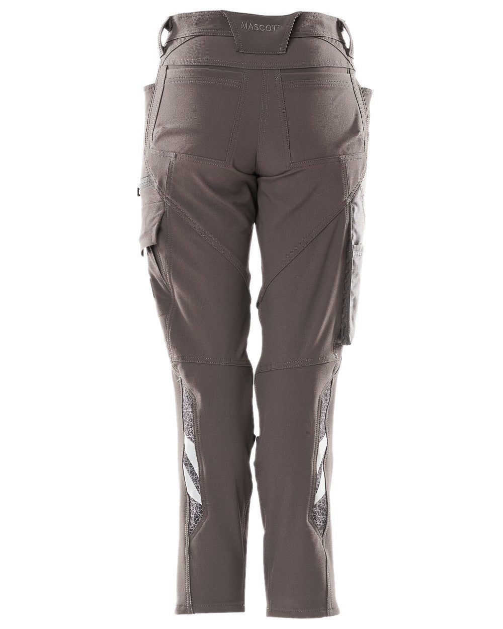 Dark Anthracite Coloured Mascot Workwear Womens Accelerate Lightweight Trousers With Kneepad Pockets on white background 