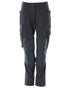 Dark Navy Coloured Mascot Workwear Womens Accelerate Lightweight Trousers With Kneepad Pockets on white background 