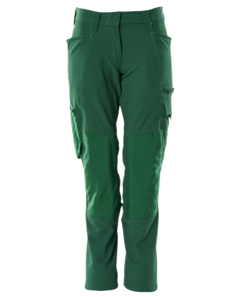 Green Coloured Mascot Workwear Womens Accelerate Lightweight Trousers With Kneepad Pockets on white background 