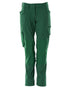 Green Coloured Mascot Workwear Womens Accelerate Lightweight Trousers With Kneepad Pockets on white background 