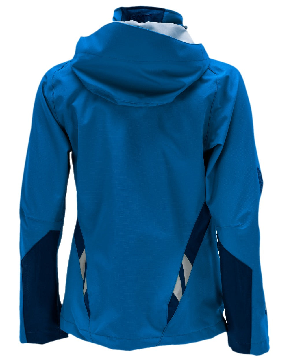 Azure Blue Dark Navy Coloured Mascot Workwear Womens Accelerate Outer Shell Jacket on white background 