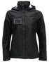 Black Coloured Mascot Workwear Womens Accelerate Outer Shell Jacket on white background 