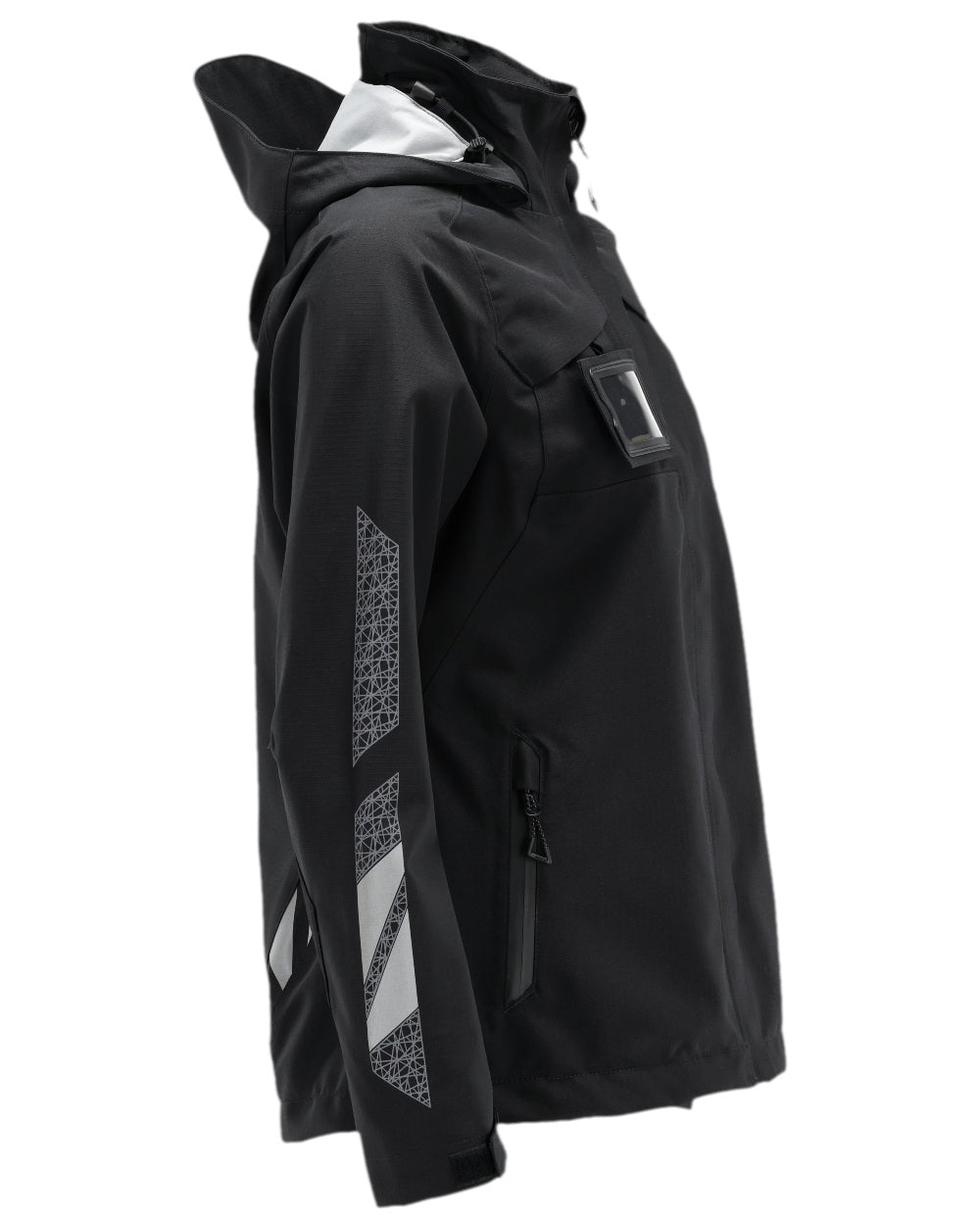 Black Coloured Mascot Workwear Womens Accelerate Outer Shell Jacket on white background 
