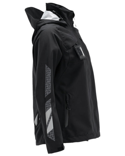 Black Coloured Mascot Workwear Womens Accelerate Outer Shell Jacket on white background 