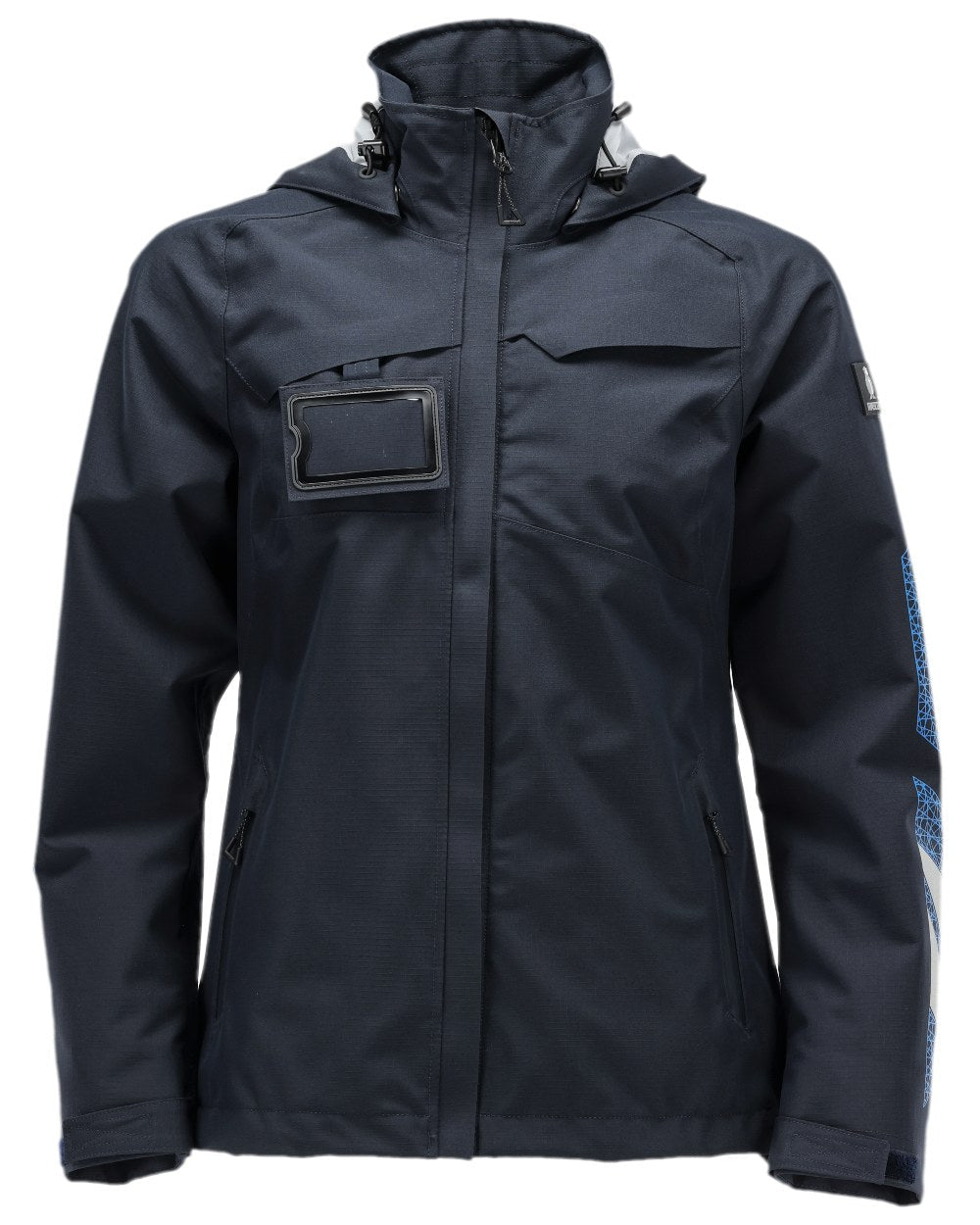 Dark Navy Coloured Mascot Workwear Womens Accelerate Outer Shell Jacket on white background 