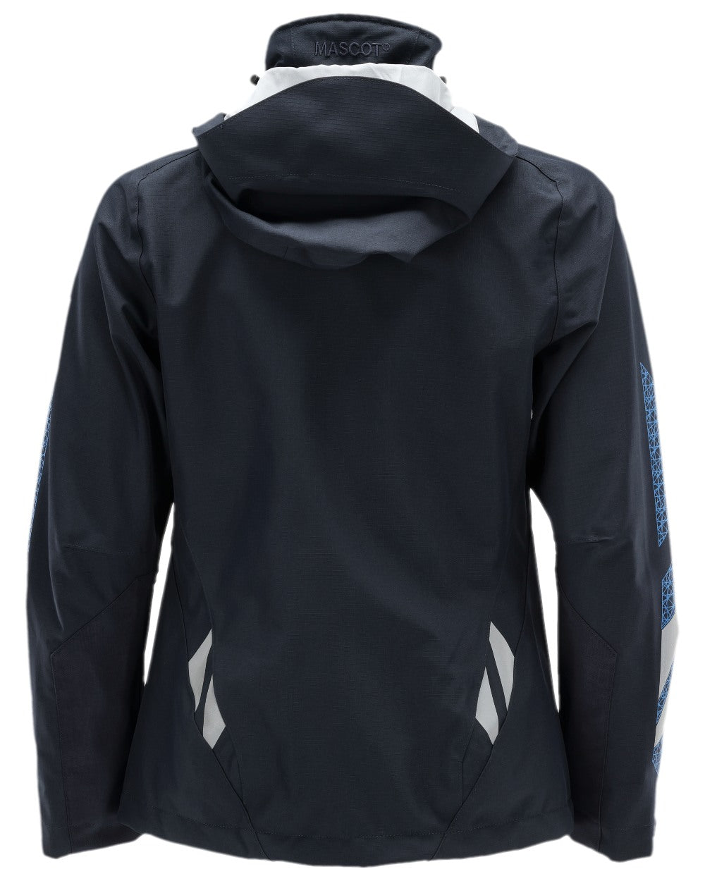 Dark Navy Coloured Mascot Workwear Womens Accelerate Outer Shell Jacket on white background 