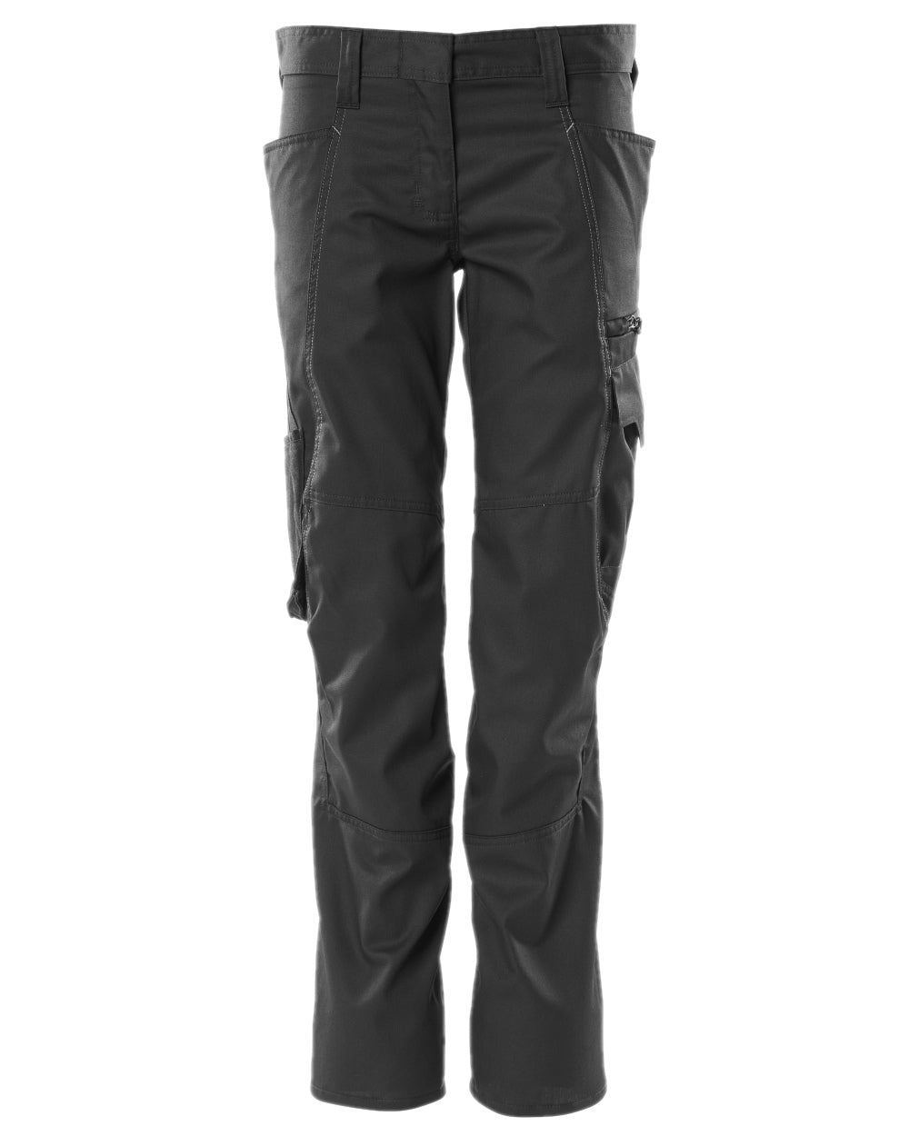 Black Coloured Mascot Workwear Womens Accelerate Pearl Fit Extra Lightweight Trousers on white background 