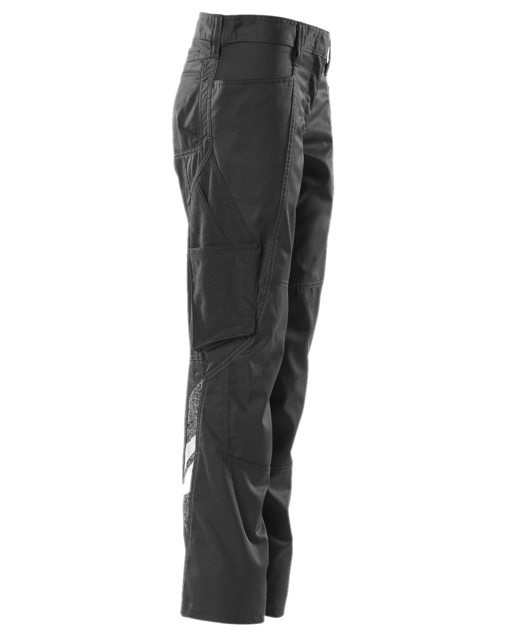 Black Coloured Mascot Workwear Womens Accelerate Pearl Fit Extra Lightweight Trousers on white background 
