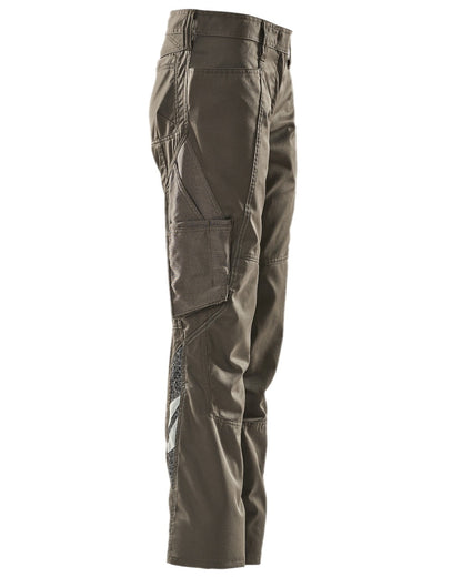 Dark Anthracite Coloured Mascot Workwear Womens Accelerate Pearl Fit Extra Lightweight Trousers on white background 