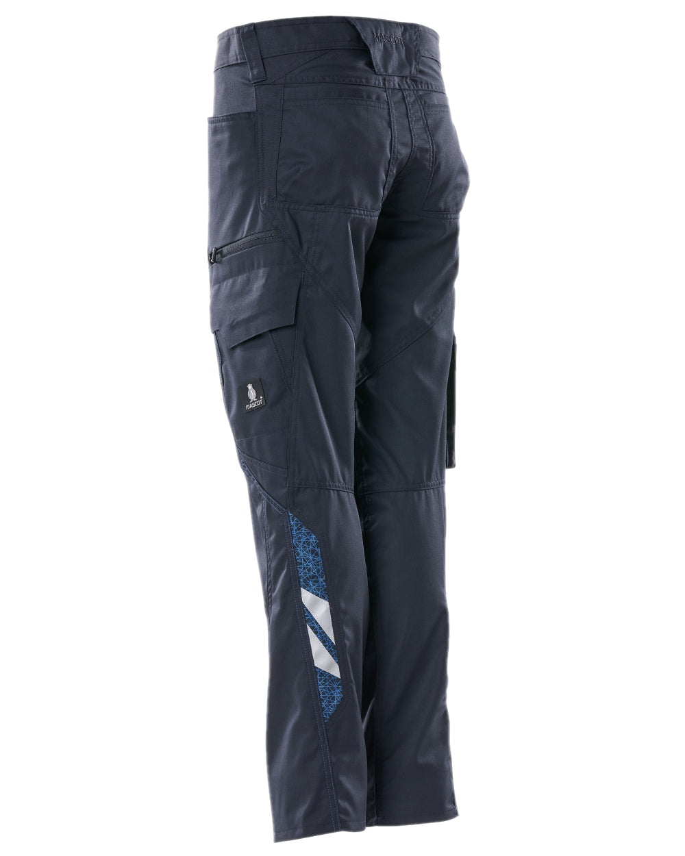 Dark Navy Coloured Mascot Workwear Womens Accelerate Pearl Fit Extra Lightweight Trousers on white background 