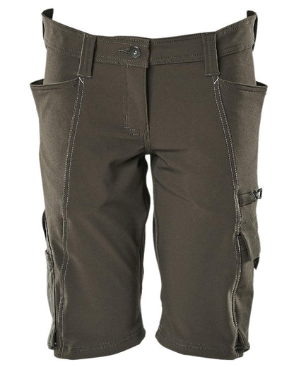 Dark Anthracite Coloured Mascot Workwear Womens Accelerate Pearl Fit Shorts on white background 