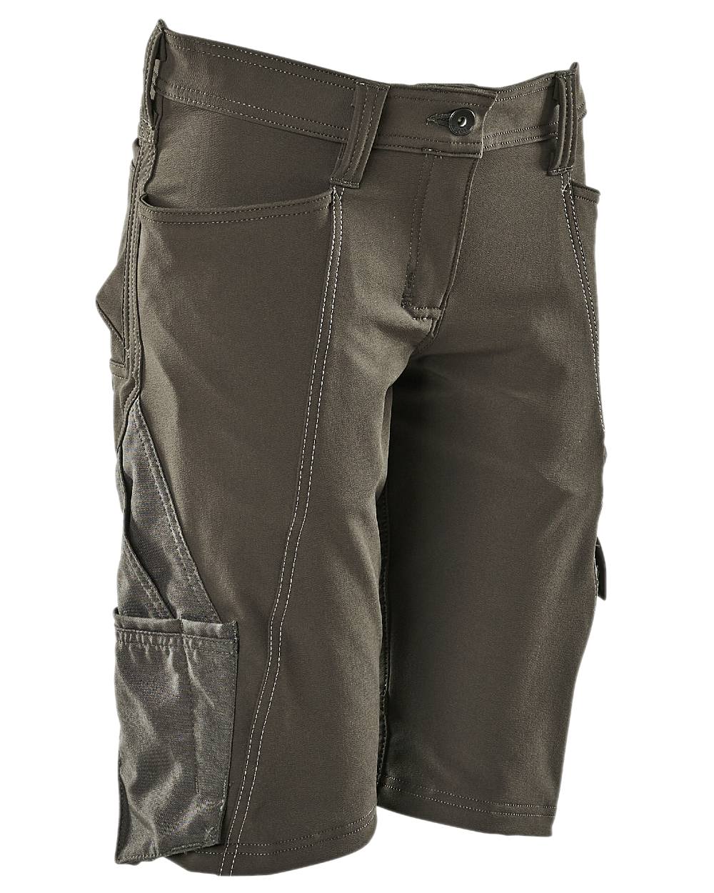 Dark Anthracite Coloured Mascot Workwear Womens Accelerate Pearl Fit Shorts on white background 