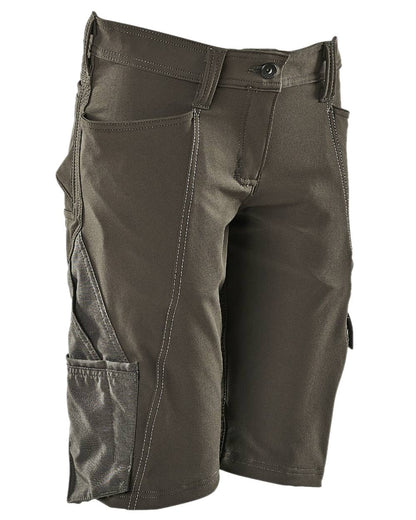 Dark Anthracite Coloured Mascot Workwear Womens Accelerate Pearl Fit Shorts on white background 