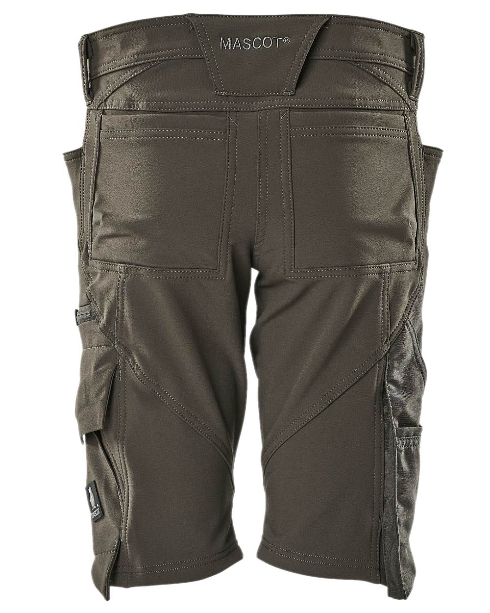 Dark Anthracite Coloured Mascot Workwear Womens Accelerate Pearl Fit Shorts on white background 