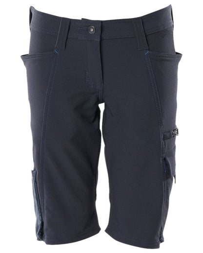 Dark Navy Coloured Mascot Workwear Womens Accelerate Pearl Fit Shorts on white background 