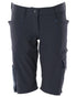 Dark Navy Coloured Mascot Workwear Womens Accelerate Pearl Fit Shorts on white background 