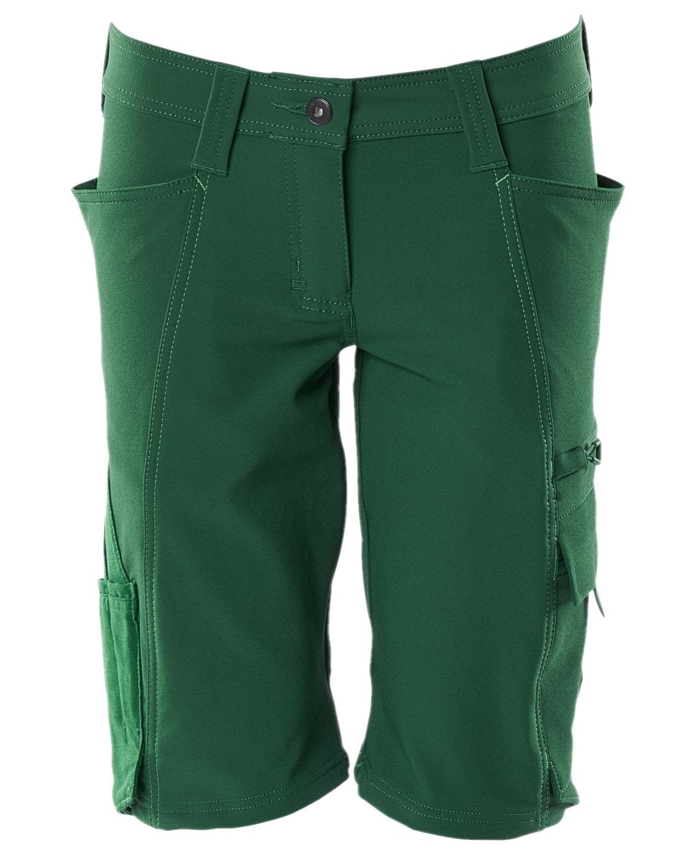 Green Coloured Mascot Workwear Womens Accelerate Pearl Fit Shorts on white background 