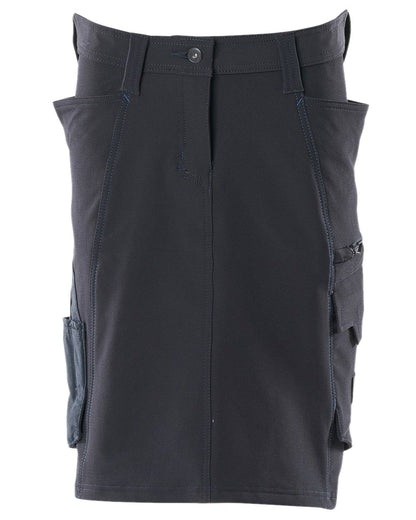 Dark Navy Coloured Mascot Workwear Womens Accelerate Pearl Fit Skirt on white background 