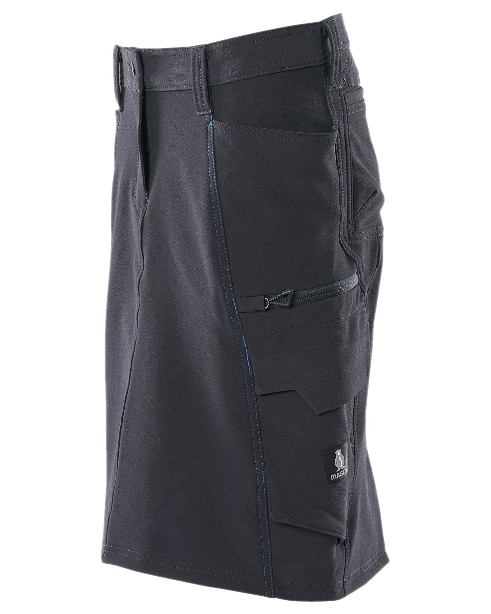Dark Navy Coloured Mascot Workwear Womens Accelerate Pearl Fit Skirt on white background 