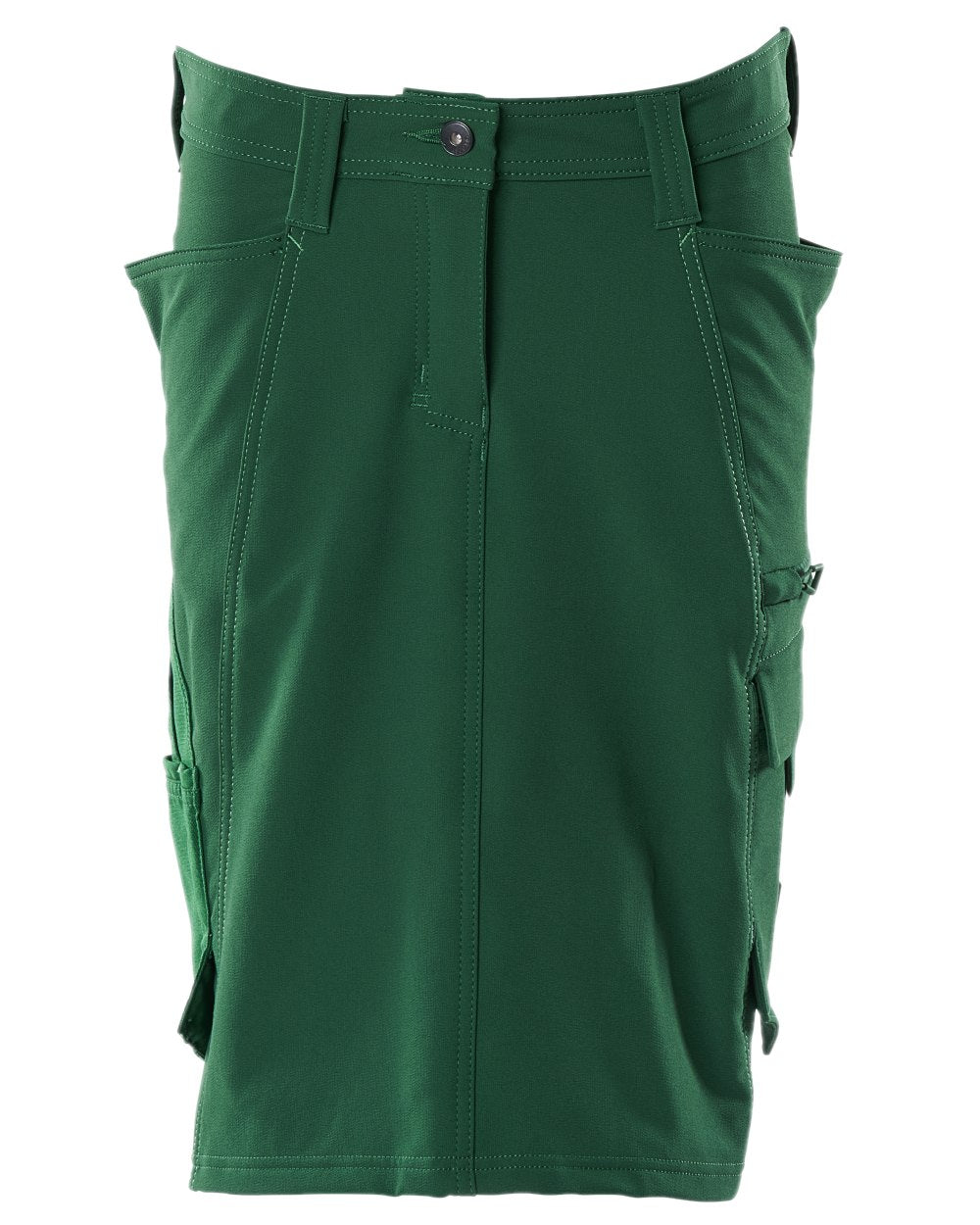 Green Coloured Mascot Workwear Womens Accelerate Pearl Fit Skirt on white background 