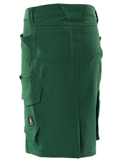 Green Coloured Mascot Workwear Womens Accelerate Pearl Fit Skirt on white background 