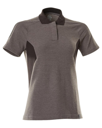 Dark Anthracite Black Coloured Mascot Workwear Womens Accelerate Polo Shirt on white background 