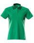 Grass Green Coloured Mascot Workwear Womens Accelerate Polo Shirt on white background 