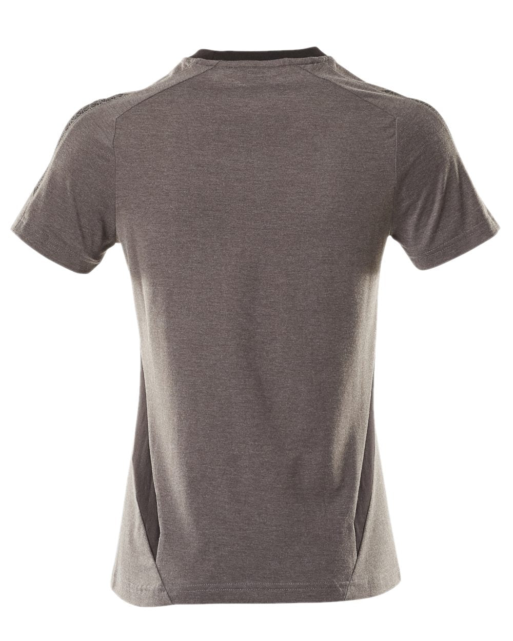 Dark Anthracite Black Coloured Mascot Workwear Womens Accelerate Round Neck T-Shirt on white background 