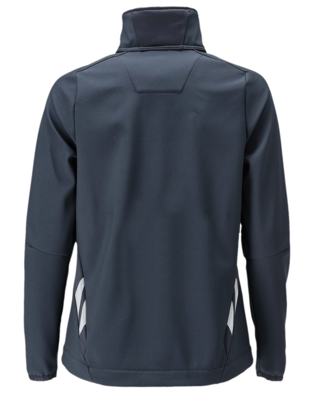 Dark Navy Coloured Mascot Workwear Womens Accelerate Softshell Jacket on white background 