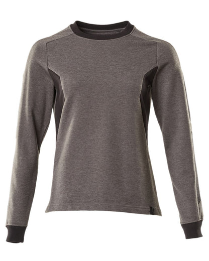 Dark Anthracite Black Coloured Mascot Workwear Womens Accelerate Sweatshirt on white background 