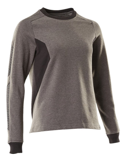 Dark Anthracite Black Coloured Mascot Workwear Womens Accelerate Sweatshirt on white background 