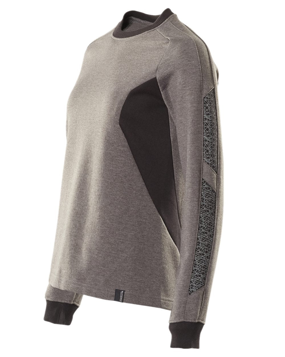Dark Anthracite Black Coloured Mascot Workwear Womens Accelerate Sweatshirt on white background 