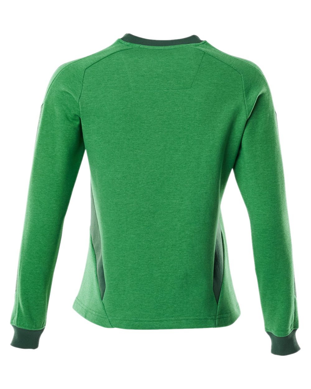 Grass Green Coloured Mascot Workwear Womens Accelerate Sweatshirt on white background 