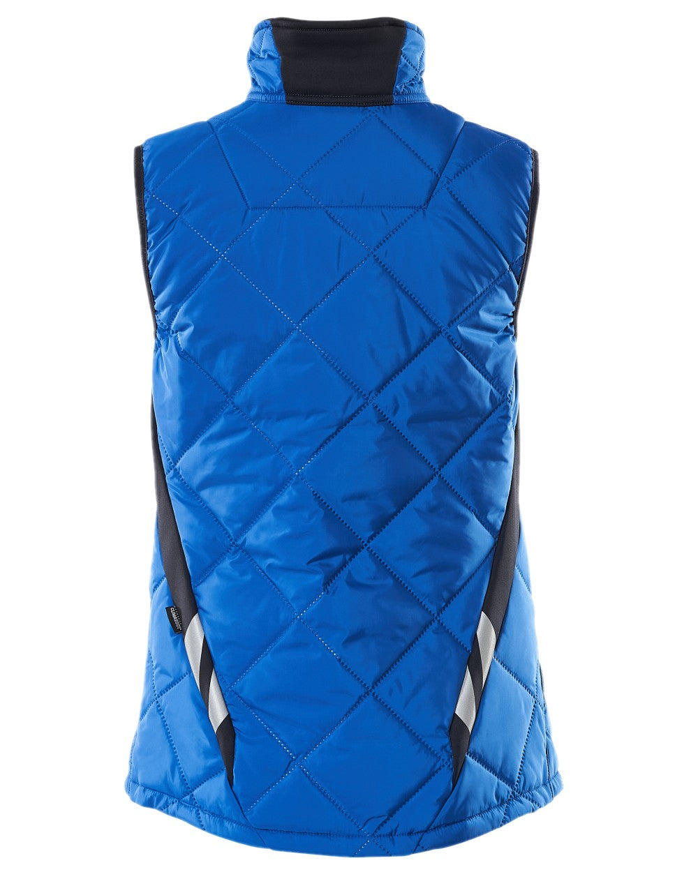 Azure Blue Dark Navy Coloured Mascot Workwear Womens Accelerate Thermal Gilet on white background 