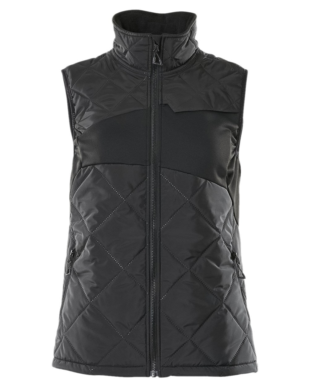 Black Coloured Mascot Workwear Womens Accelerate Thermal Gilet on white background 
