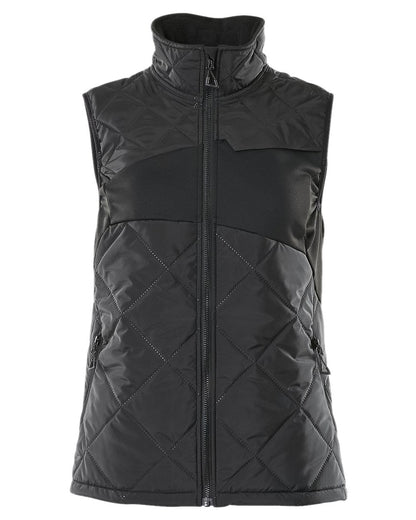 Black Coloured Mascot Workwear Womens Accelerate Thermal Gilet on white background 