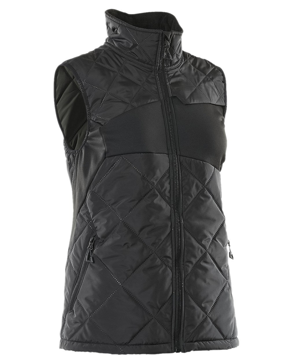 Black Coloured Mascot Workwear Womens Accelerate Thermal Gilet on white background 
