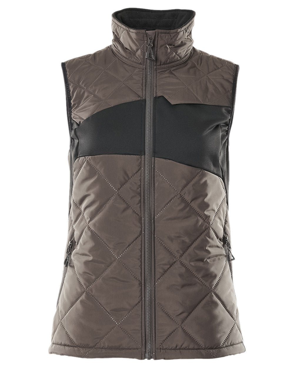 Dark Anthracite Black Coloured Mascot Workwear Womens Accelerate Thermal Gilet on white background 