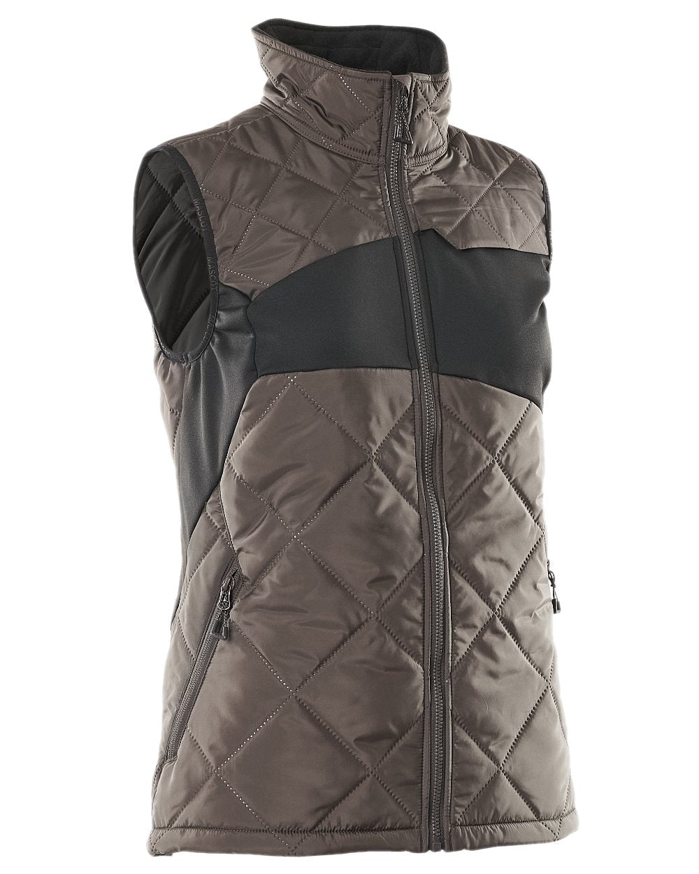 Dark Anthracite Black Coloured Mascot Workwear Womens Accelerate Thermal Gilet on white background 