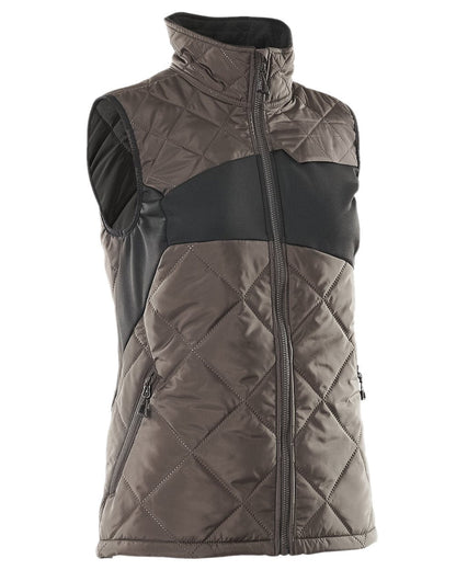 Dark Anthracite Black Coloured Mascot Workwear Womens Accelerate Thermal Gilet on white background 