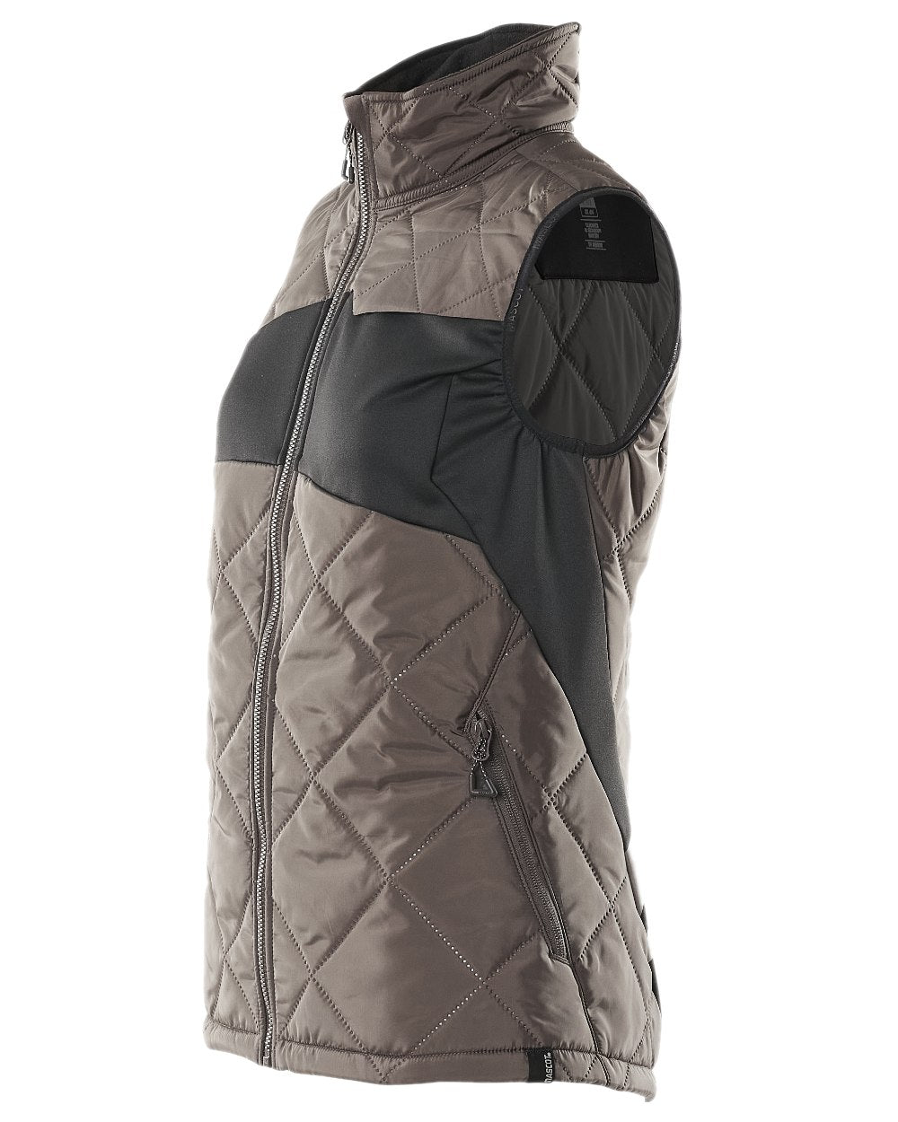 Dark Anthracite Black Coloured Mascot Workwear Womens Accelerate Thermal Gilet on white background 