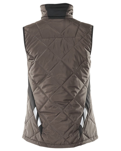 Dark Anthracite Black Coloured Mascot Workwear Womens Accelerate Thermal Gilet on white background 
