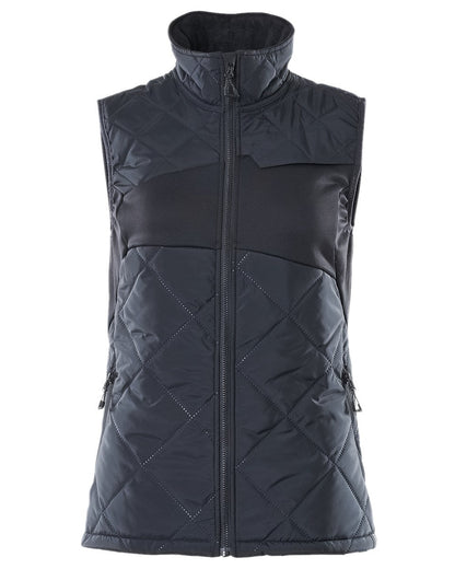 Dark Navy Coloured Mascot Workwear Womens Accelerate Thermal Gilet on white background 